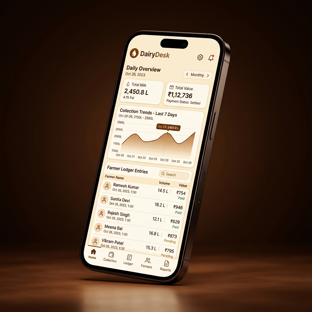 DairyDesk App Screenshot